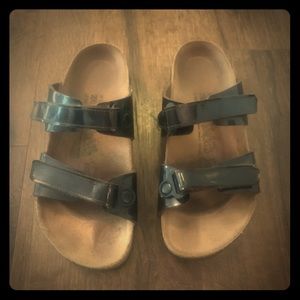 Birkenstock Brown Patent Birki Sandals
